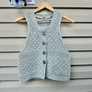 Free People Wool Button Up Vest